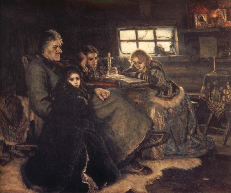 Vasily Surikov Menshikov at Beriozov china oil painting image